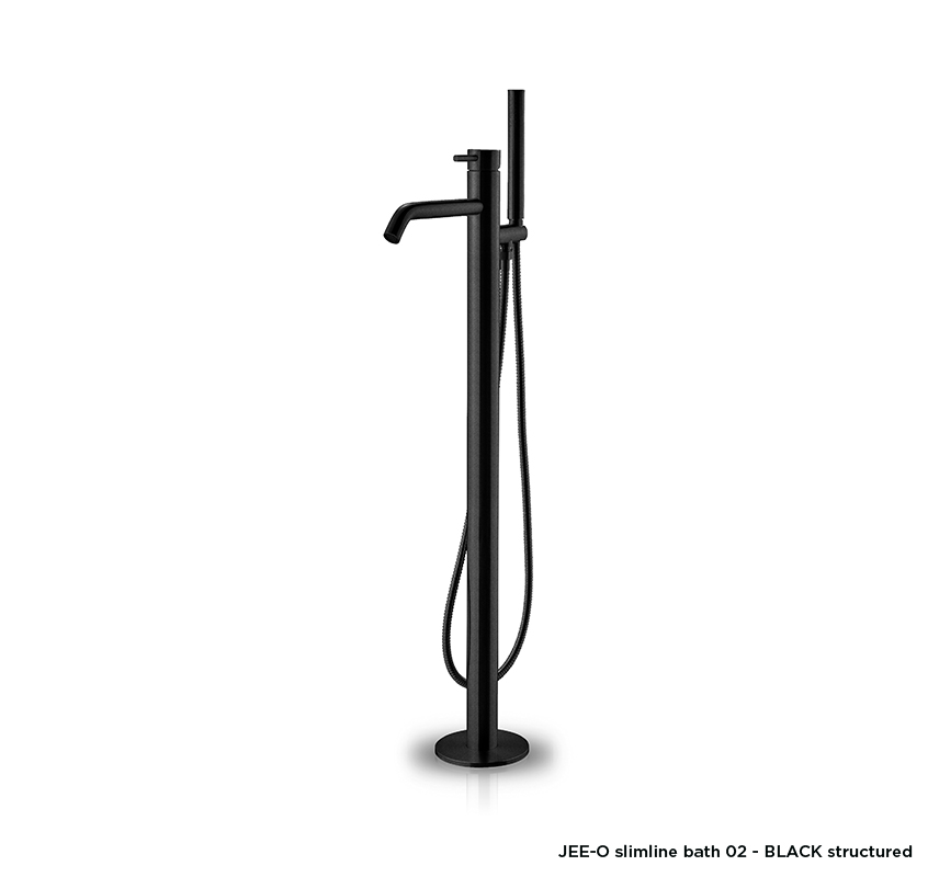 Volně stojící vanová baterie s ruční sprchou JEE-O slimline 02 | černý matný nerez-image