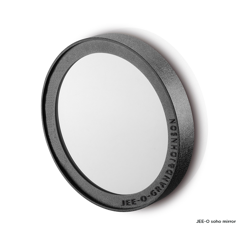Nástěnné zrcadlo ø30cm JEE-O soho | černý nebo broušený nerez-image