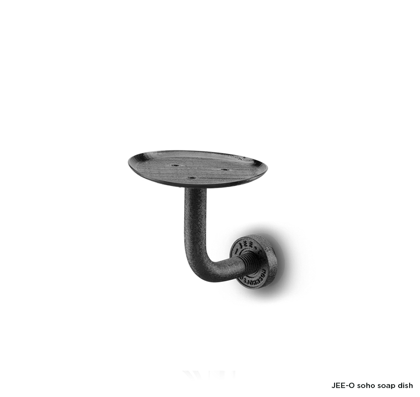 Nástěnný držák na mýdlo JEE-O soho | černý nebo broušený nerez-image
