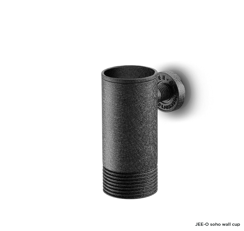 Nástěnný kelímek a držák JEE-O soho | černý nebo broušený nerez-image